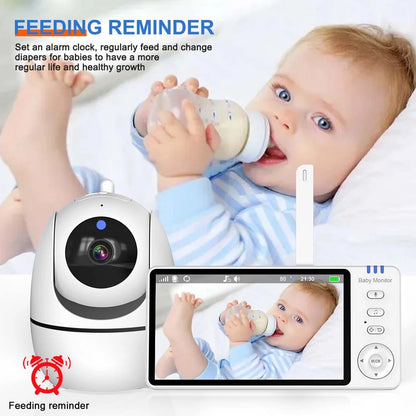 5 Inch Baby Video Monitor with Two-way Audio & Temperature Display & Baby Cry detect accessories