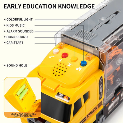 Construction Truck Playset with Mini Vehicles Toys Gift