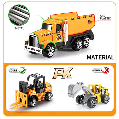 Construction Truck Playset with Mini Vehicles Toys Gift