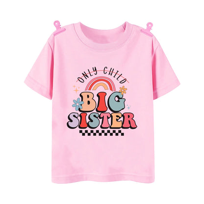 Promoted to Big Sister Rainbow T-shirt for Baby Girls Top Gift