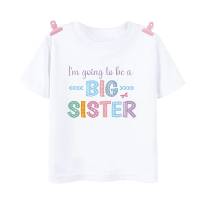 Promoted to Big Sister Rainbow T-shirt for Baby Girls Top Gift