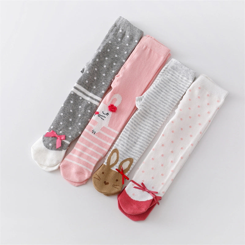 Baby Girl Knitted Stocking 4Pair Set Leggings Socks