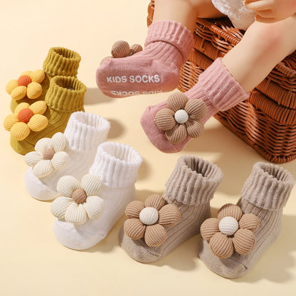 Baby Girl's Knit Headband, Cap & Socks Set