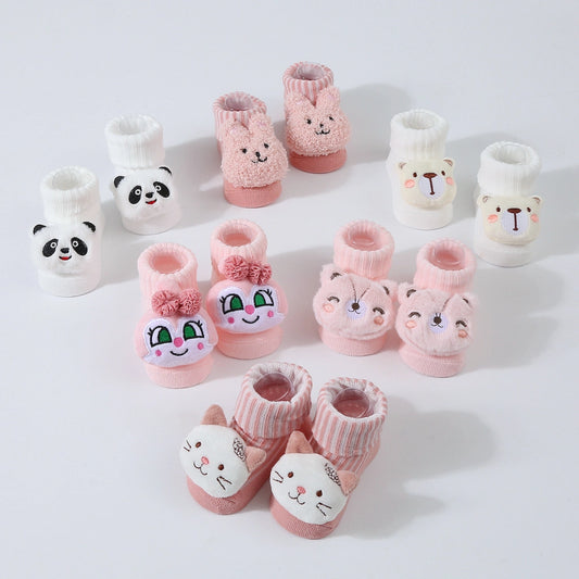Cute Cartoon Doll Newborn Socks Shoes