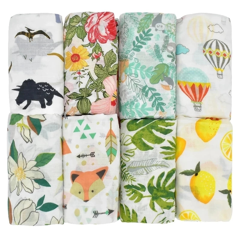 Bamboo Cotton Muslin Baby Swaddle Blanket