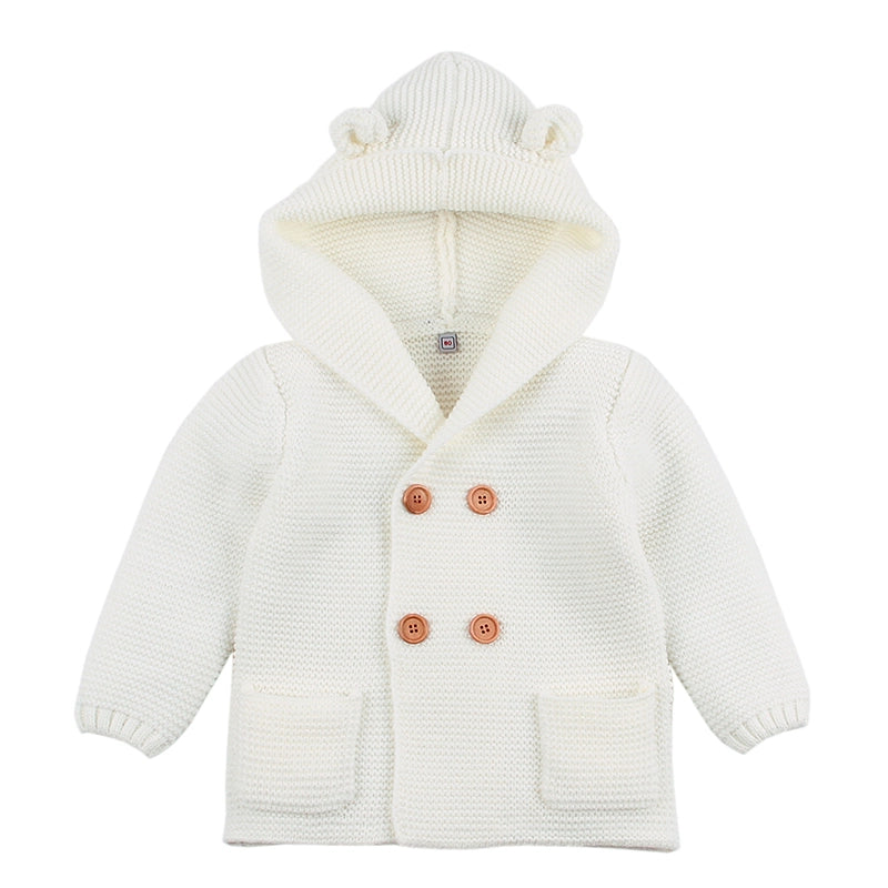 Baby Winter Sweaters: Cartoon Bear Cardigans Jacket