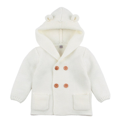 Baby Winter Sweaters: Cartoon Bear Cardigans Jacket