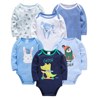 Baby Boy Girl Bodysuit Onesie Set 3pc And 6pc - 100% Cotton