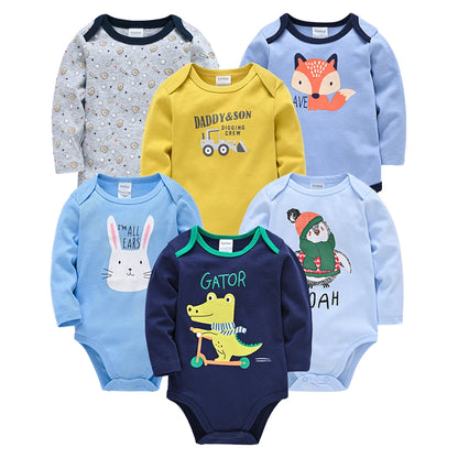 Baby Boy Girl Bodysuit Onesie Set 3pc And 6pc - 100% Cotton