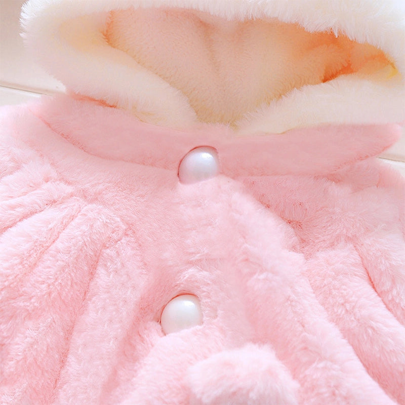 Cute Korean Cartoon Baby Girl Fleece Jacket