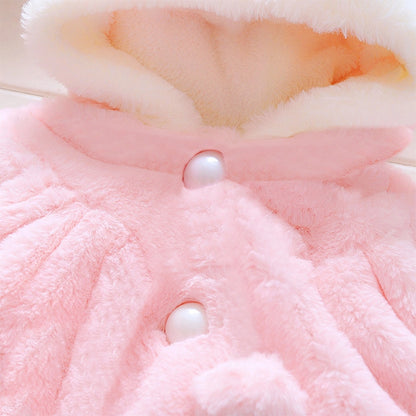 Cute Korean Cartoon Baby Girl Fleece Jacket