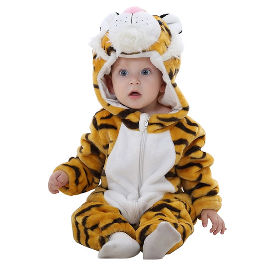 Big Tiger Halloween Baby Rompers Hooded Jumpsuit Costume