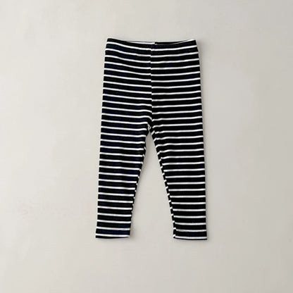 Autumn Kids Girls Ribbed Leggings & Striped Pants