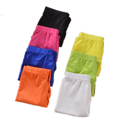 Girls Candy Color Skinny Pants Leggings