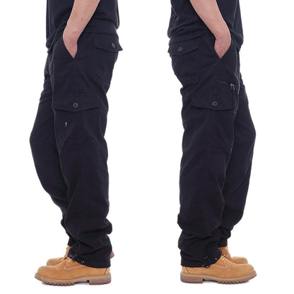 Tactical Cargo Boys Pants - Multi-Pocket Army Trousers