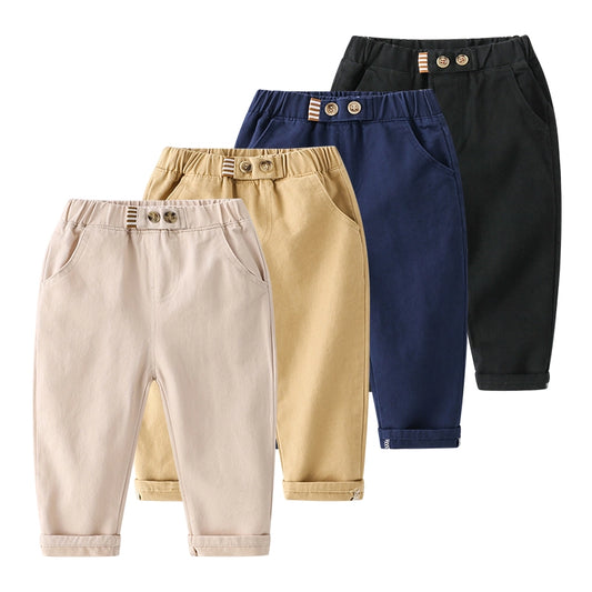 Kids Boys Cotton Casual Pants Trousers for 2-8 Years
