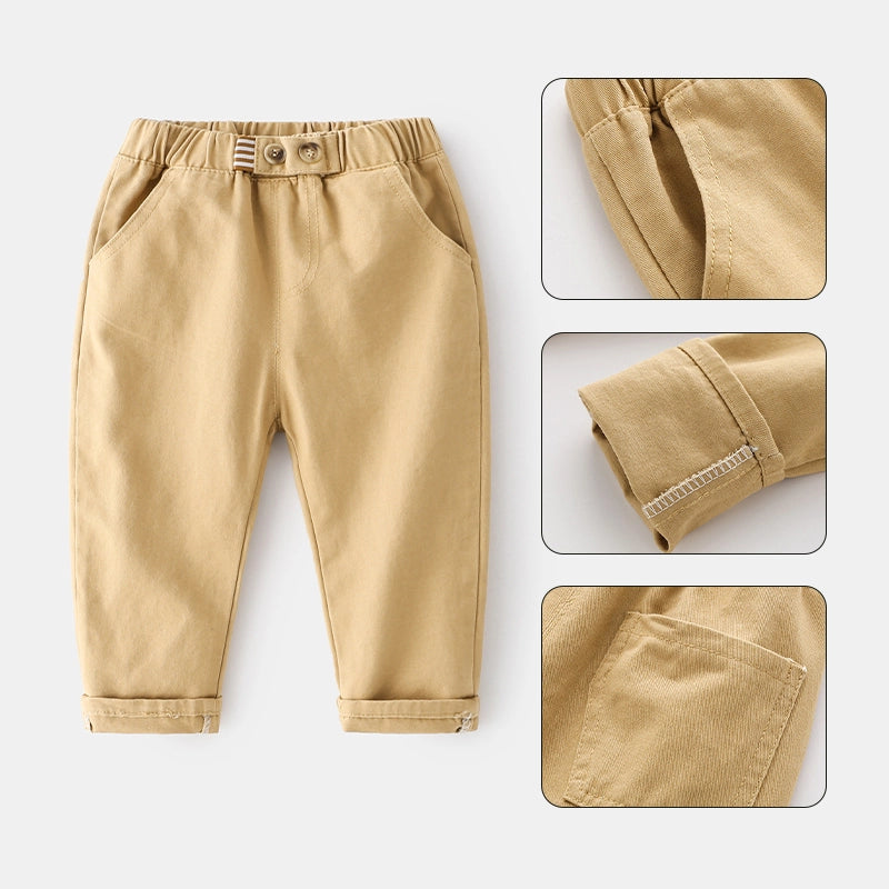 Kids Boys Cotton Casual Pants Trousers for 2-8 Years
