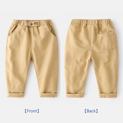 Kids Boys Cotton Casual Pants Trousers for 2-8 Years