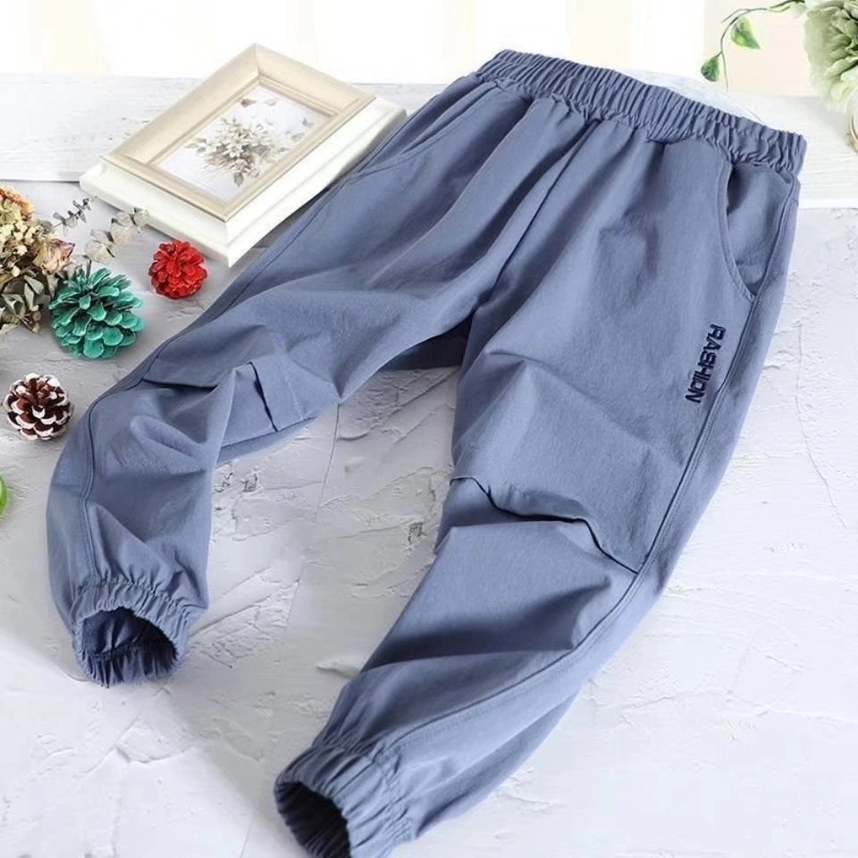 Boys Spring Casual Cotton Pants Trousers