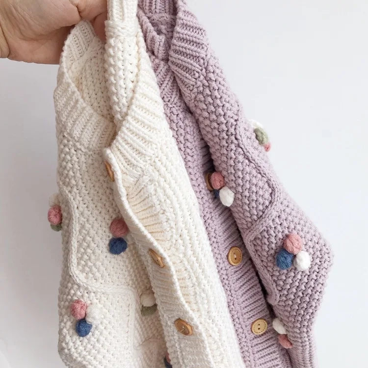 Kids Hairball Cardigan Baby Girl Sweater