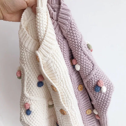 Kids Hairball Cardigan Baby Girl Sweater