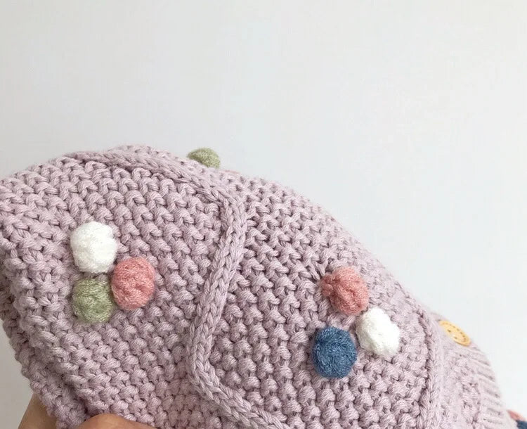 Kids Hairball Cardigan Baby Girl Sweater