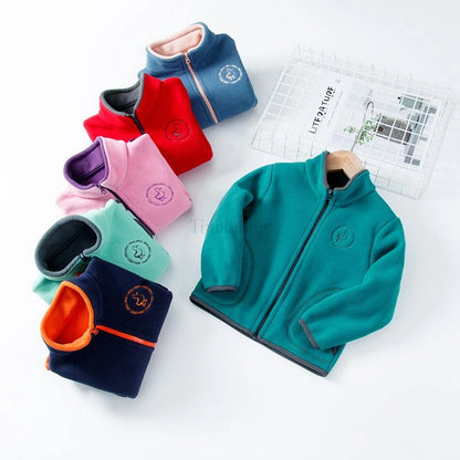 Windproof Hooded Fleece Kids Sleeveless Jacket Boys Girls