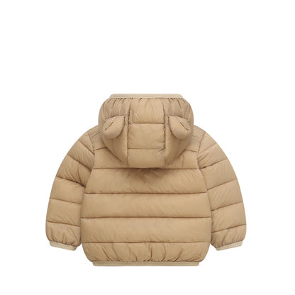 Cute Solid Hooded Cotton Jackets 2-6 Years Boys Girls