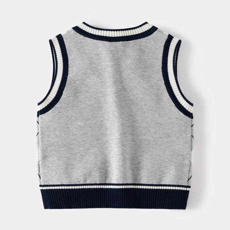 Kids Knit Sleeveless Sweater Vest Boys