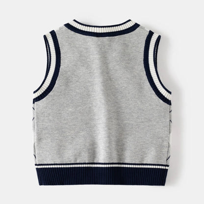 Kids Knit Sleeveless Sweater Vest Boys