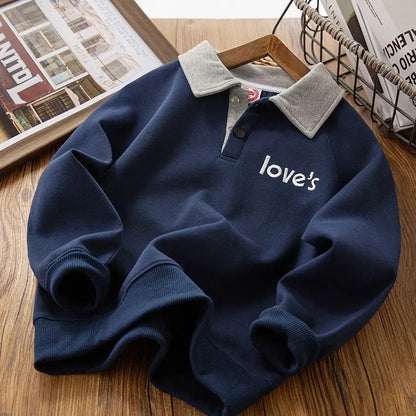 2024 Boys Long Sleeve Polo Shirts - Fashion Pullover for Kids
