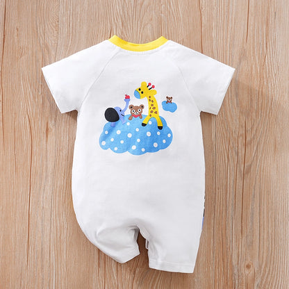 Cute Cartoon Animal Print Baby Bodysuit(unisex)