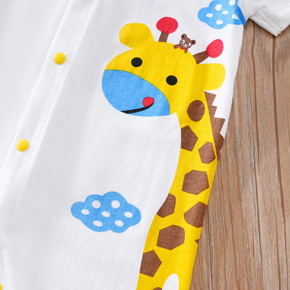 Cute Cartoon Animal Print Baby Bodysuit(unisex)