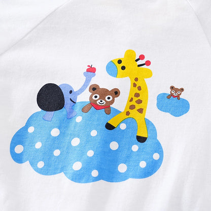 Cute Cartoon Animal Print Baby Bodysuit(unisex)