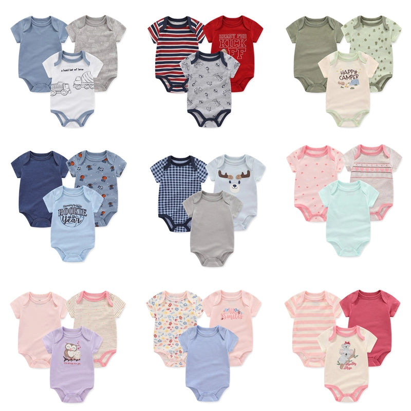3Pc Baby Bodysuit Set | Cute Cotton Unisex Onesies (Copy)