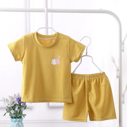 Summer Baby Clothes Set: Tops+Pants 2Pcs