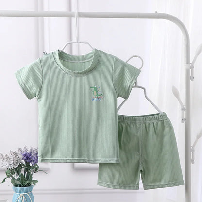 Summer Baby Clothes Set: Tops+Pants 2Pcs
